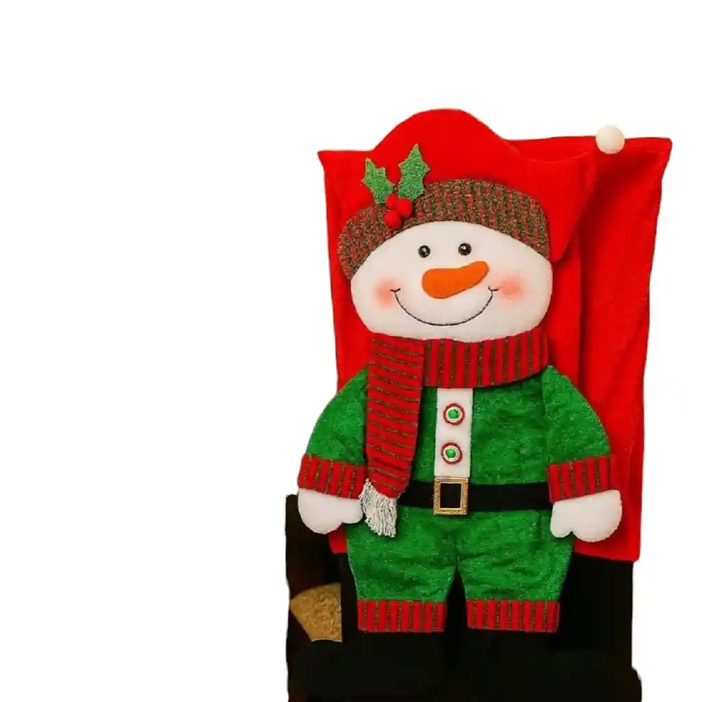 Espaldar Grande De Silla Diseño Navideño Hombre De Nieve