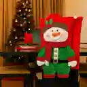Espaldar Grande De Silla Diseño Navideño Hombre De Nieve