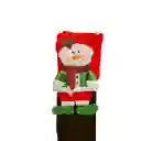 Espaldar Grande De Silla Diseño Navideño Hombre De Nieve Satinado