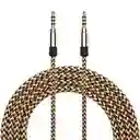 Cable Auxiliar Trenzado Plug De 1.5m Jack 3.5 Mm A 3.5 Mm
