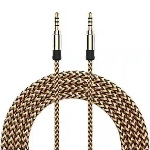 Cable Auxiliar Trenzado Plug De 1.5m Jack 3.5 Mm A 3.5 Mm