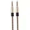 Cable Auxiliar Trenzado Plug De 1.5m Jack 3.5 Mm A 3.5 Mm