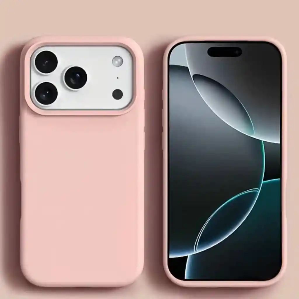 Estuche Silicona Rosado Iphone 17 Pro Max