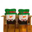 Setx2 Espaldar De Silla Diseño Navideño Hombre De Nieve