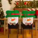 Setx2 Espaldar De Silla Diseño Navideño Hombre De Nieve