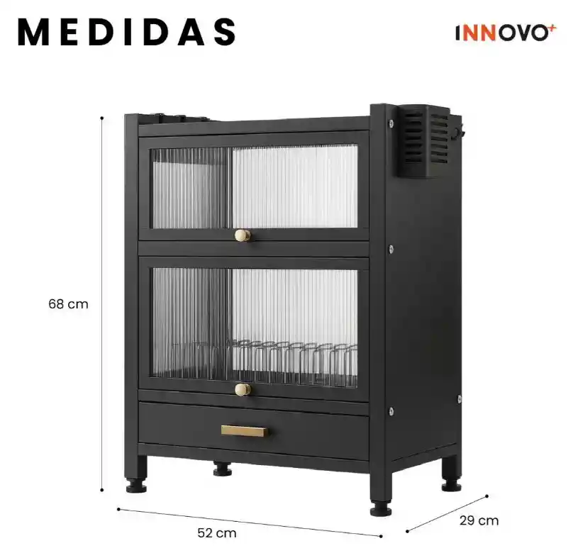 Organizador Escurridor De Loza Con Cajón Y Puertas Abatibles