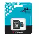 Tarjeta De Memoria Micro Sd Kingston 64gb Canvas Go Plus V30