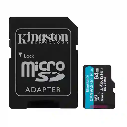 Tarjeta De Memoria Micro Sd Kingston 64gb Canvas Go Plus V30