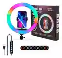 Aro De Luz Led Rgb 26cm + Trípode + Base Celular Y Mando
