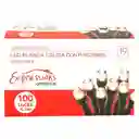 Luces De Navidad X100 Led Expressions Luces En Forma De Arroz Blanco
