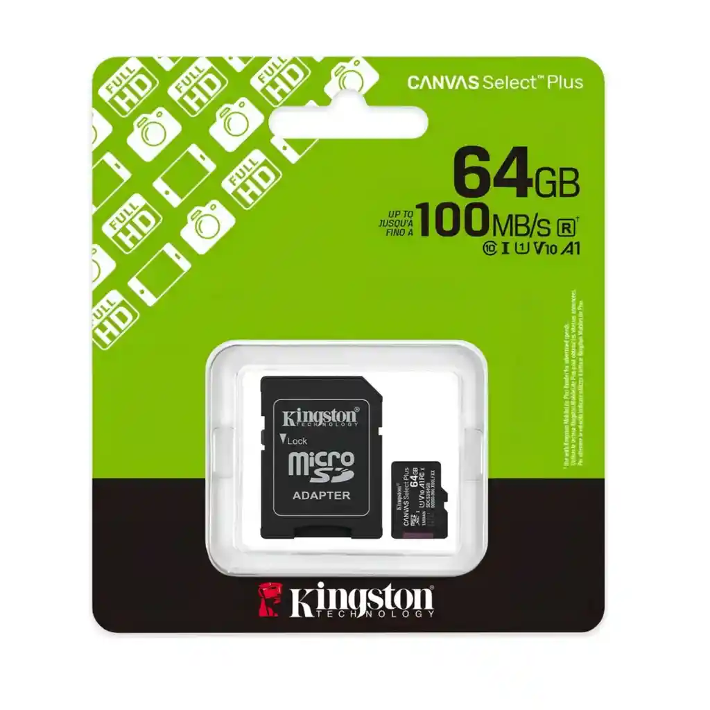 Tarjeta De Memoria Micro Sd Kingston De 64gb Canvas Select