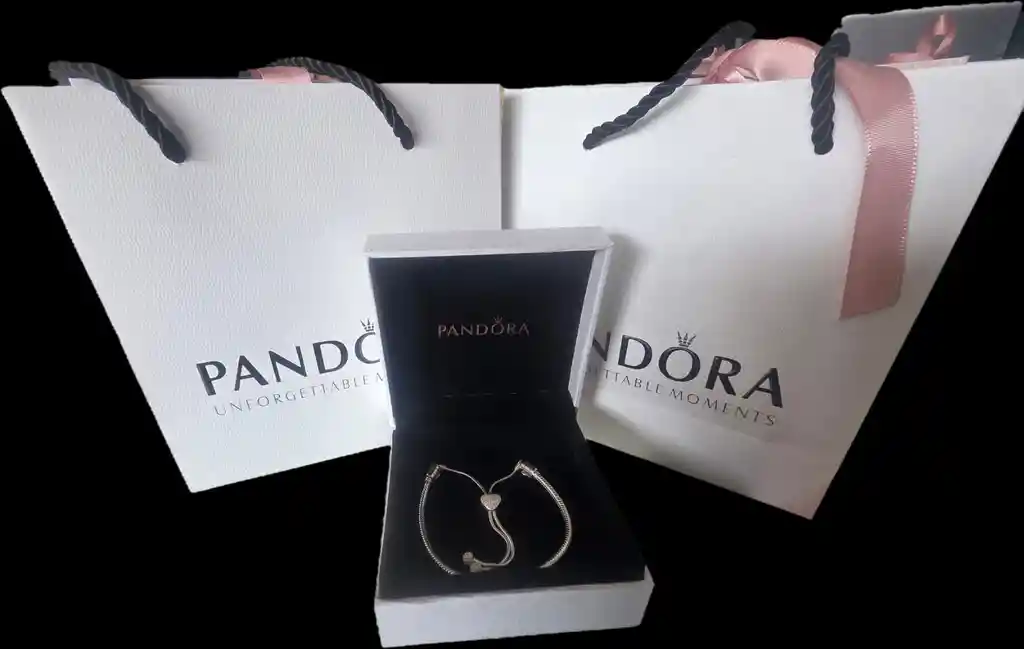 Pulsera Pandora Moments Broche Deslizante Corazón Circonitas Pave Original