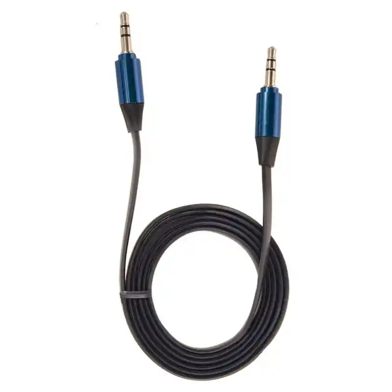Cable Auxiliar Plano 1 Metro – Jack 3.5 Mm A 3.5 Mm