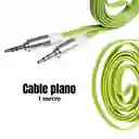 Cable Auxiliar Plano 1 Metro – Jack 3.5 Mm A 3.5 Mm