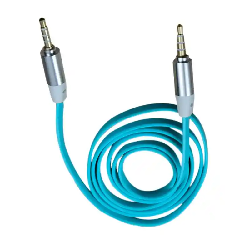 Cable Auxiliar Plano 1 Metro – Jack 3.5 Mm A 3.5 Mm