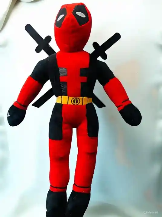 Juguete Muñeco Peluche Diseño Deadpool Para Niño Hombre O Mujer 39 Cm Aprox