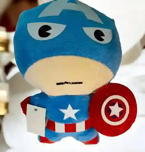 Juguete Muñeco Peluche Diseño Capitan America Los Vengadores Para Niño Hombre O Mujer 18 Cm Aprox