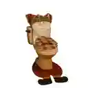 Juego De Baño Diseño Navideño Papá Noel Escocés Vinotinto