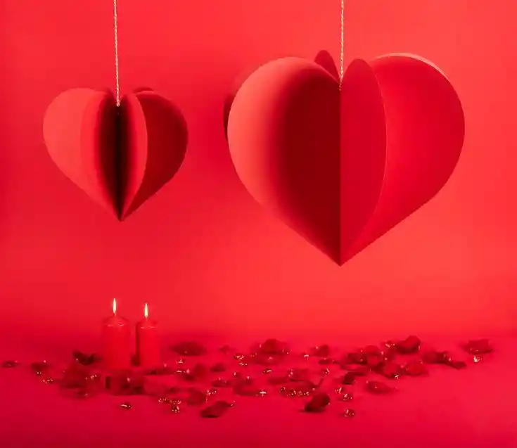 Guirnalda Corazones 3d