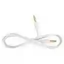 Cable Auxiliar Blanco 1 Metro – Jack 3.5 Mm A 3.5 Mm Estéreo