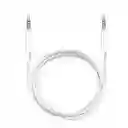 Cable Auxiliar Blanco 1 Metro – Jack 3.5 Mm A 3.5 Mm Estéreo