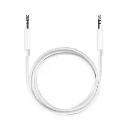 Cable Auxiliar Blanco 1 Metro – Jack 3.5 Mm A 3.5 Mm Estéreo