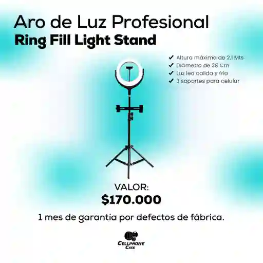 Aro De Luz Profesional Ring Fill Light Stand