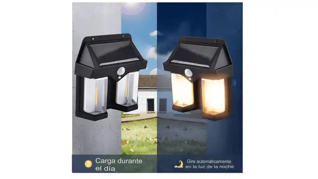 Lampara Solar Led Farol De Pared Exteriores Sensor Jl-t66