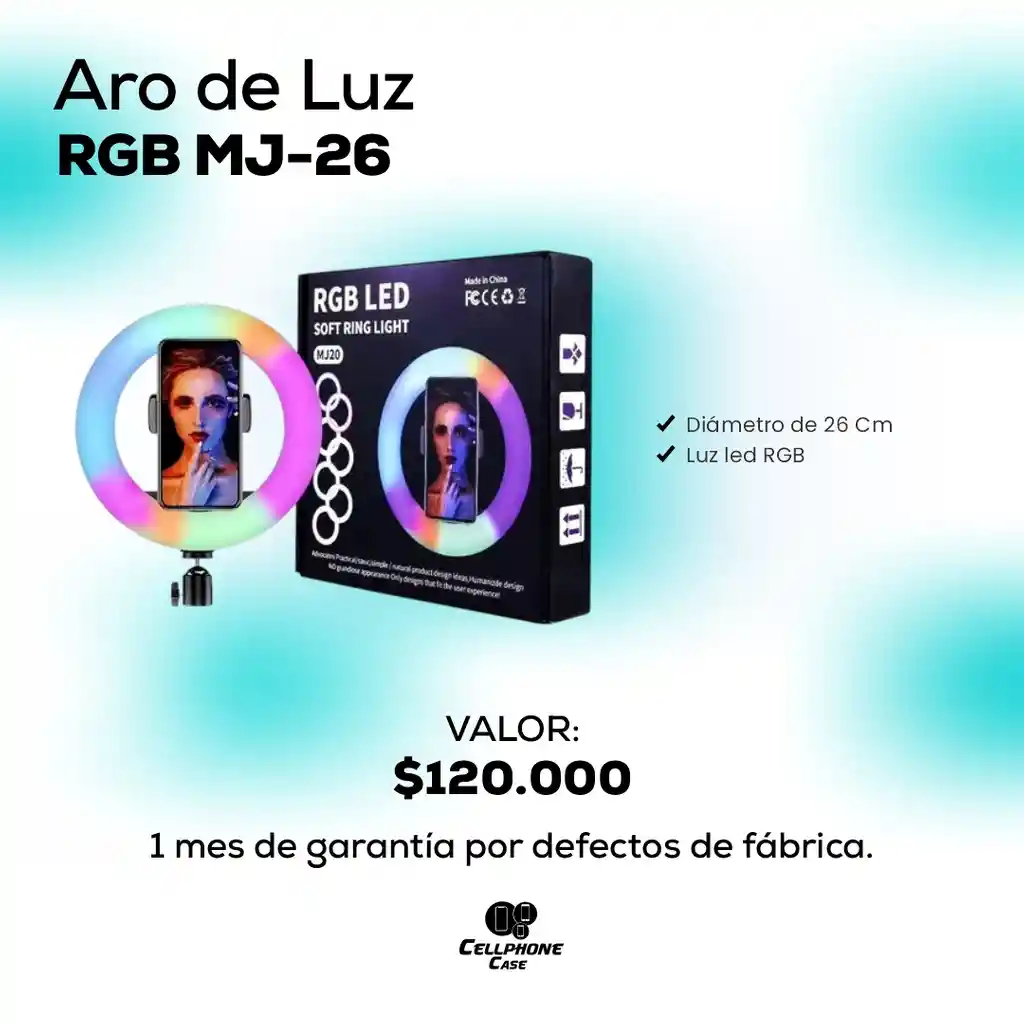 Aro De Luz Rgb Mj-26