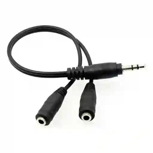 Cable Divisor De Audio 3.5 Mm Estéreo – 1 Macho A 2 Hembras (20 Cm)