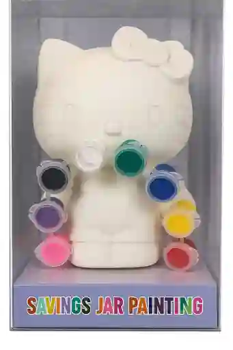 🎨 Alcancía Para Pintar – Figura Hello Kitty De Cerámica Con Pinturas Y Pincel 🐾