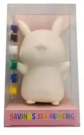 🎨 Alcancía Para Pintar – Figura Pikachu De Cerámica Con Pinturas Y Pincel 🐾