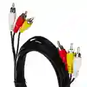 Cable 3 Rca (video Compuesto + Audio) 1,50 M