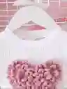 Conjunto Para Bebé Vestido 6-9 M Estampado De Corazón Y Falda