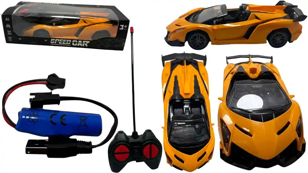 Carro Descapotado Sport Pilas Recargables Luz Control Remoto