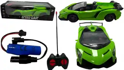 Carro Descapotado Sport Pilas Recargables Luz Control Remoto