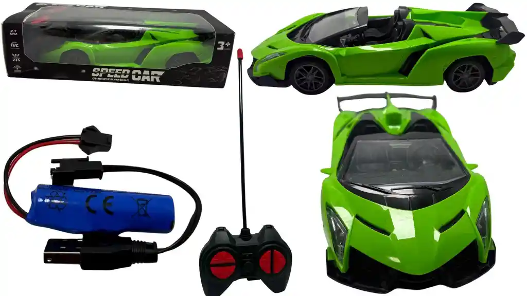 Carro Descapotado Sport Pilas Recargables Luz Control Remoto