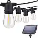 Guirnalda Luces Solar 7,5mt Exterior + 10 Ampolletas