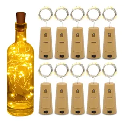 Luces Led Guirnalda Con Corcho Botella Hada X10 Unidades
