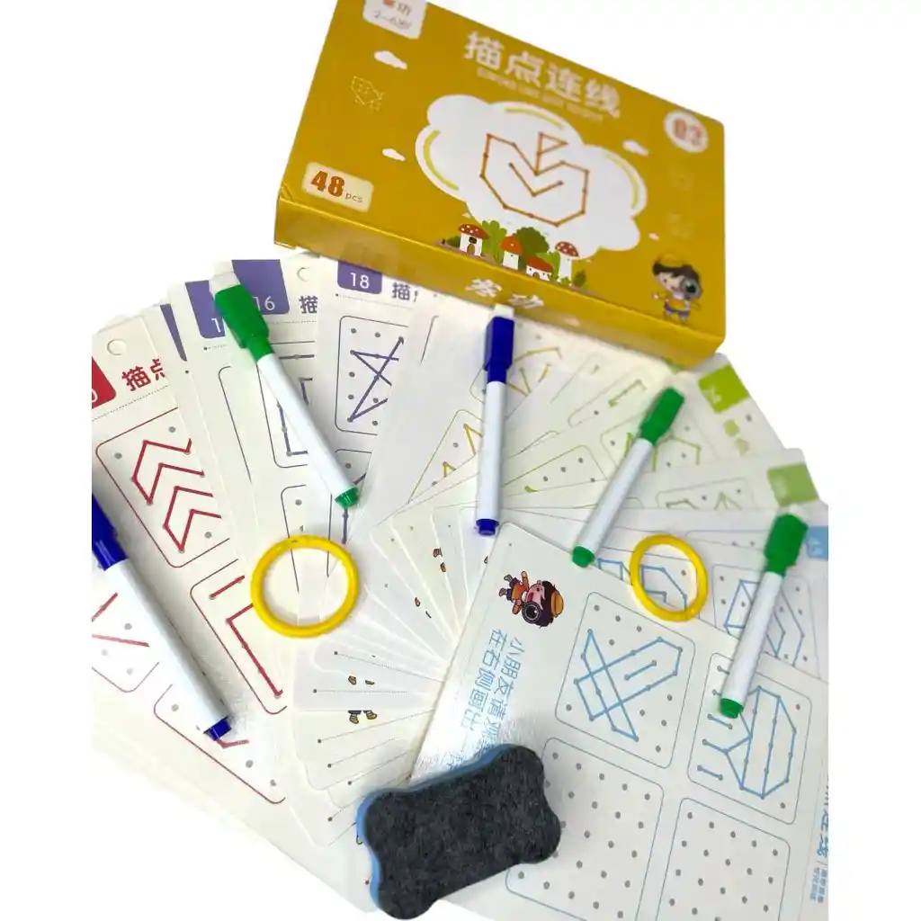 Libro Niños Aprendizaje 48 Piezas De Trazos Tomo 2