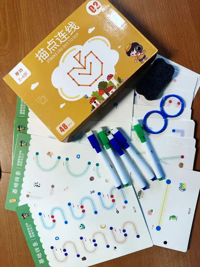 Libro Niños Aprendizaje 48 Piezas De Trazos Tomo 2