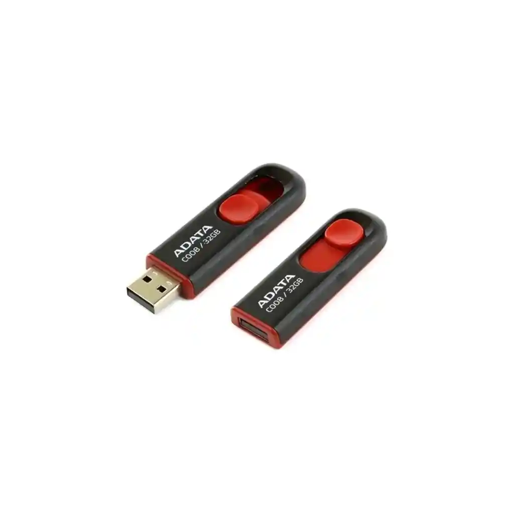 Memoria Usb Adata 2.0 C008 Retráctil 32gb - Negra