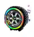 Parlante Bluetooth Forma De Llanta G2389 Con Luces Rgb
