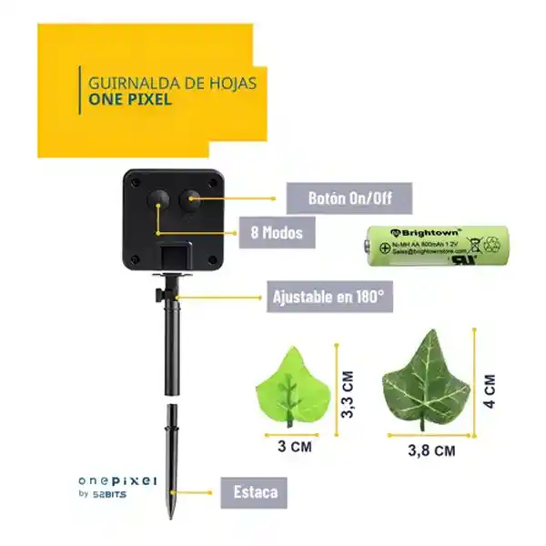 Luces Navideñas Tipo Jardin Con Panel Solar