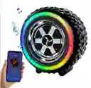 Parlante Bluetooth Forma De Llanta G2389 Con Luces Rgb