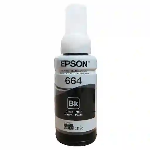 Tinta Epson T664 Negra Para Impresoras Ecotank L110 L200 L300 L380 L395 L455 L495