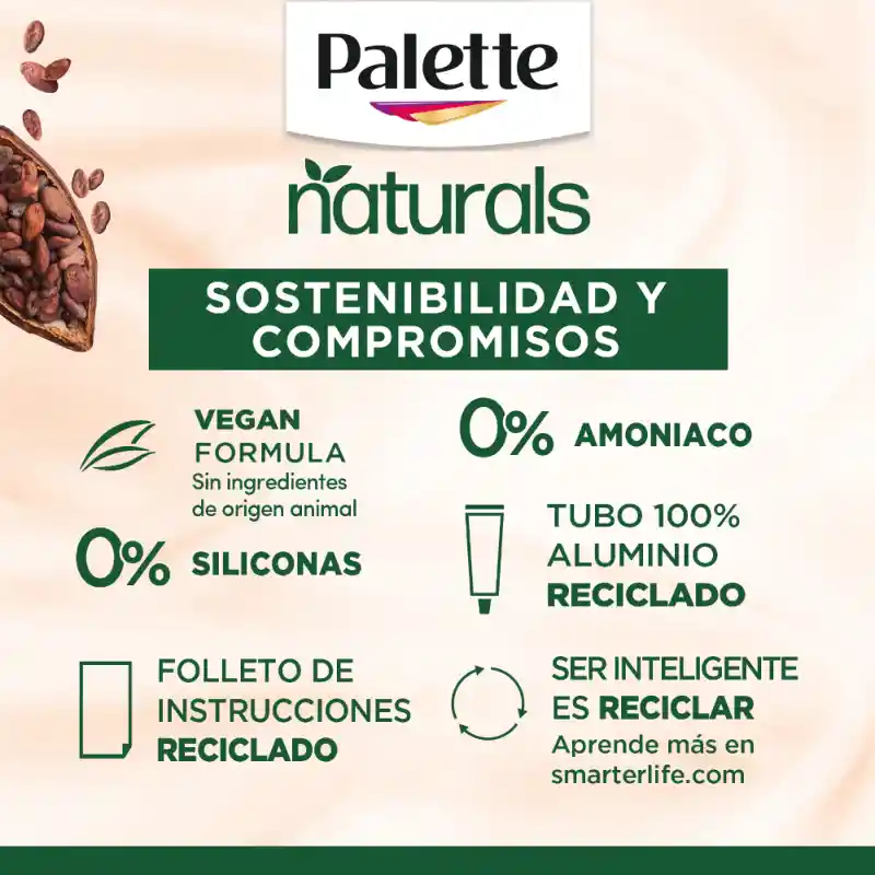 Tinte Palette Naturals 3-68 Chocolate Oscuro Sin Amoniaco