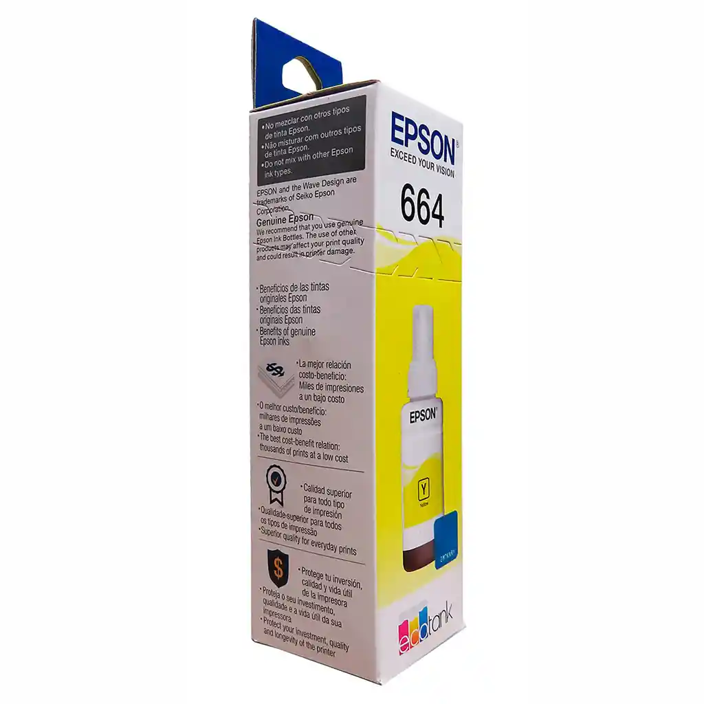 Tinta Epson T664 Yellow Para Impresoras Ecotank L110 L200 L300 L380 L395 L455 L495