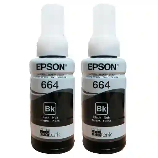 Tinta Epson T664 Para Impresoras Ecotank L110 L200 L300 L380 L395 L455 L495 X2 Unidades