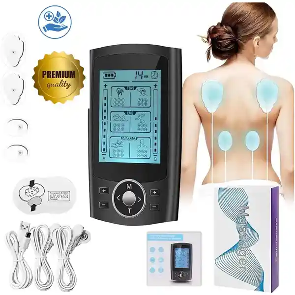 Estimulador Muscular 24 Modos Gimnasia Pasiva 4 Almohas